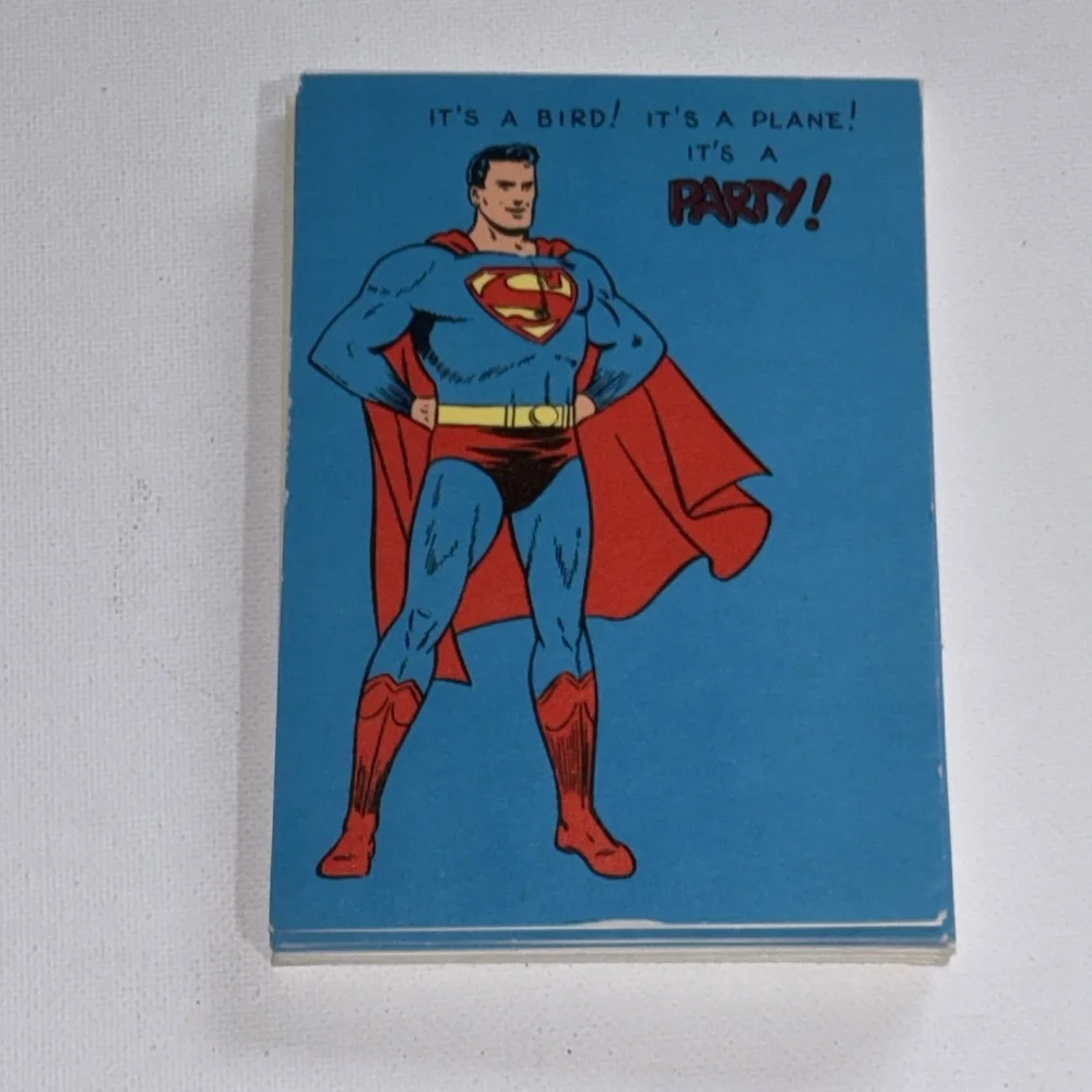 RARE 1966 Hallmark Superman Party Invitations Set of 7 VTG HALLMARK SUPERMAN